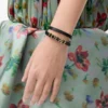 Pulseira loewe de dupla volta em pele de bezerro Pulseira loewe de dupla volta em pele de bezerro
