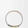 Pulseira loewe de dupla volta em pele de bezerro Pulseira loewe de dupla volta em pele de bezerro