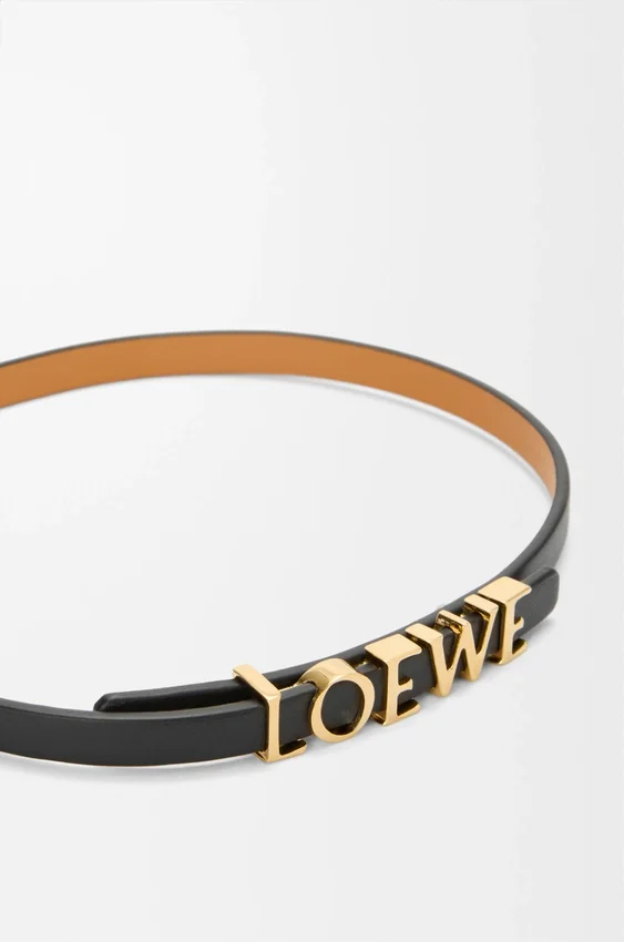Pulseira loewe de dupla volta em pele de bezerro Pulseira loewe de dupla volta em pele de bezerro