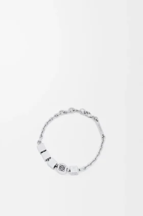 Pulseira Pebble Cube em prata de lei