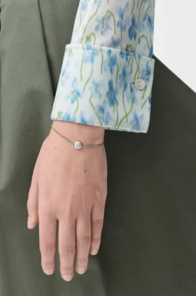 Pulseira «Pebble» em prata de lei