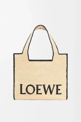 Saco grande Loewe Font Tote em ráfia