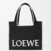 Saco grande Loewe Font Tote em ráfia Saco grande Loewe Font Tote em ráfia