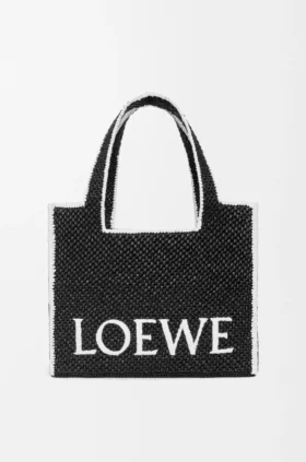 Saco grande Loewe Font Tote em ráfia