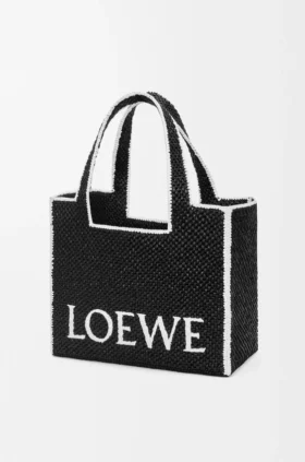 Saco grande Loewe Font Tote em ráfia