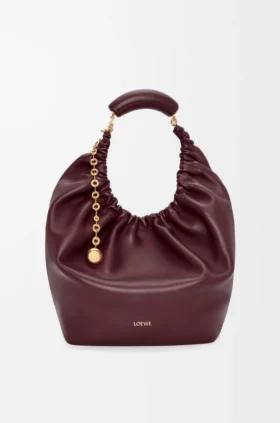 Saco «Squeeze» médio em pele de borrego napa suave
