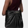 Saco tote drapeado em pele de borrego napa suave Saco tote drapeado em pele de borrego napa suave