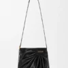 Saco tote drapeado em pele de borrego napa suave Saco tote drapeado em pele de borrego napa suave