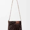 Saco tote drapeado em pele de borrego napa suave Saco tote drapeado em pele de borrego napa suave