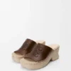Sandália de plataforma tipo espadrilha «Petal» em pele de bezerro curtida vegetalmente Sandália de plataforma tipo espadrilha «Petal» em pele de bezerro curtida vegetalmente