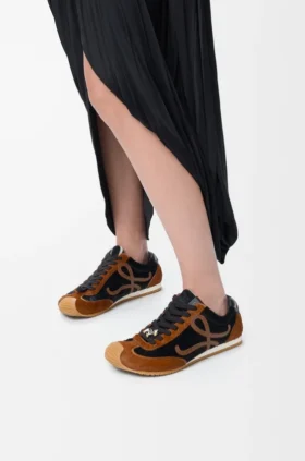 Sapatilha Ballet Runner 2.0 em pele de bezerro felpuda