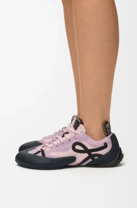 Sapatilha «Grip» em nylon e camurça