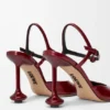 Sapatos de salto alto com tira no tornozelo «Toy Pump» em pele de borrego envernizada macia Sapatos de salto alto com tira no tornozelo «Toy Pump» em pele de borrego envernizada macia