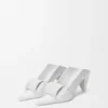 Sapatos de salto com aba em origami em pele de borrego Sapatos de salto com aba em origami em pele de borrego