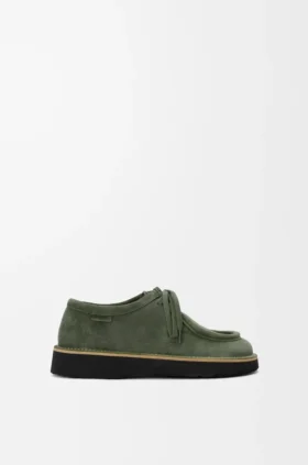 Sapatos Faro com atacadores em pele de bezerro camurçada Sapatos Faro com atacadores em pele de bezerro camurçada