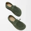 Sapatos Faro com atacadores em pele de bezerro camurçada Sapatos Faro com atacadores em pele de bezerro camurçada