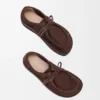 Sapatos Faro com atacadores em pele de bezerro camurçada Sapatos Faro com atacadores em pele de bezerro camurçada