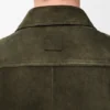 Sobrecamisa em pele de cabra camurçada Sobrecamisa em pele de cabra camurçada
