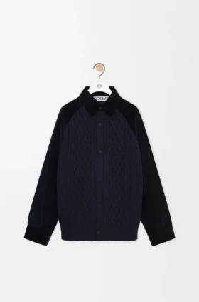 Sobrecamisa híbrida em algodão e lã Sobrecamisa híbrida em algodão e lã