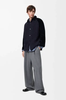 Sobrecamisa híbrida em algodão e lã Sobrecamisa híbrida em algodão e lã