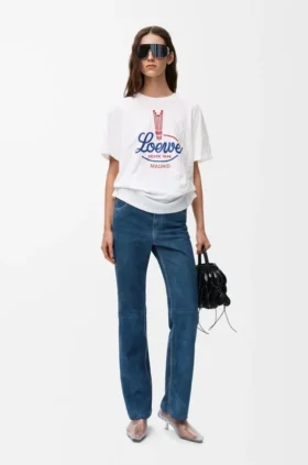 T-shirt em mistura de algodão