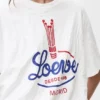 T-shirt em mistura de algodão T-shirt em mistura de algodão