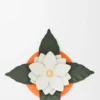 Tampa para vela pequena «Orquídea» em pele de bezerro clássica e latão Tampa para vela pequena «Orquídea» em pele de bezerro clássica e latão