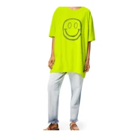 Unissexo com estampado de smiley amarelo S616341X65-8147