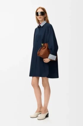 Vestido-camisas em algodão