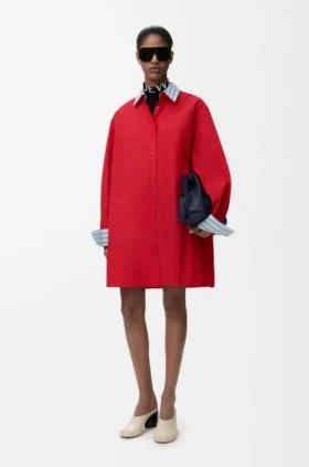 Vestido-camisas em algodão