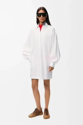 Vestido-camisas em algodão