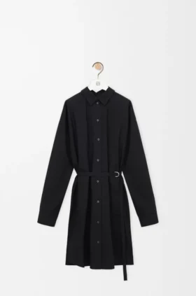 Vestido-camisas em seda e algodão
