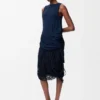 Vestido decorado em viscose Vestido decorado em viscose