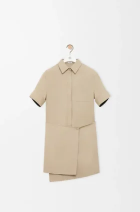 Vestido em algodão e seda