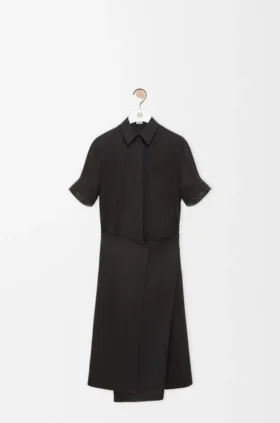 Vestido em algodão e seda