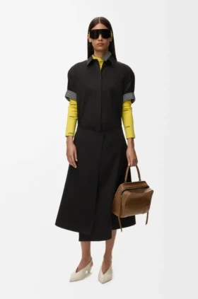 Vestido em algodão e seda