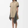 Vestido em algodão e seda Vestido em algodão e seda