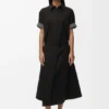 Vestido em algodão e seda Vestido em algodão e seda