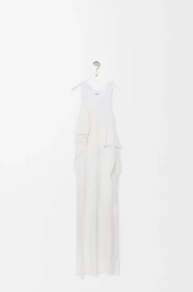 Vestido em mistura de viscose