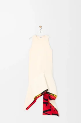 Vestido em mistura de viscose