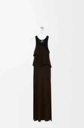 Vestido em mistura de viscose