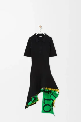 Vestido em mistura de viscose