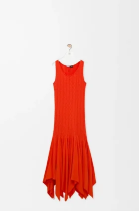 Vestido sem alças em algodão