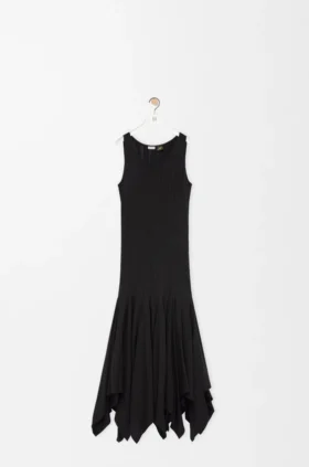 Vestido sem alças em algodão