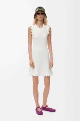 Vestido sem mangas em algodão elástico